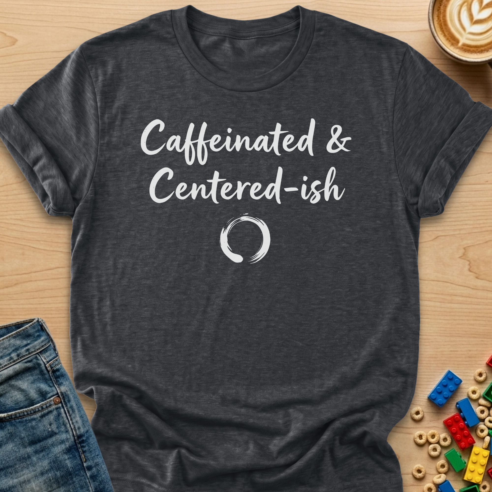 Caffeinated & Centered-ish Ring T-shirt