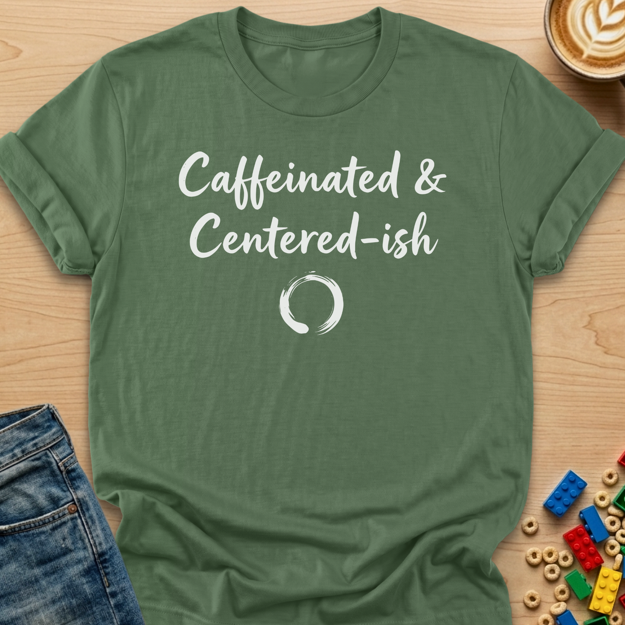Caffeinated & Centered-ish Ring T-shirt