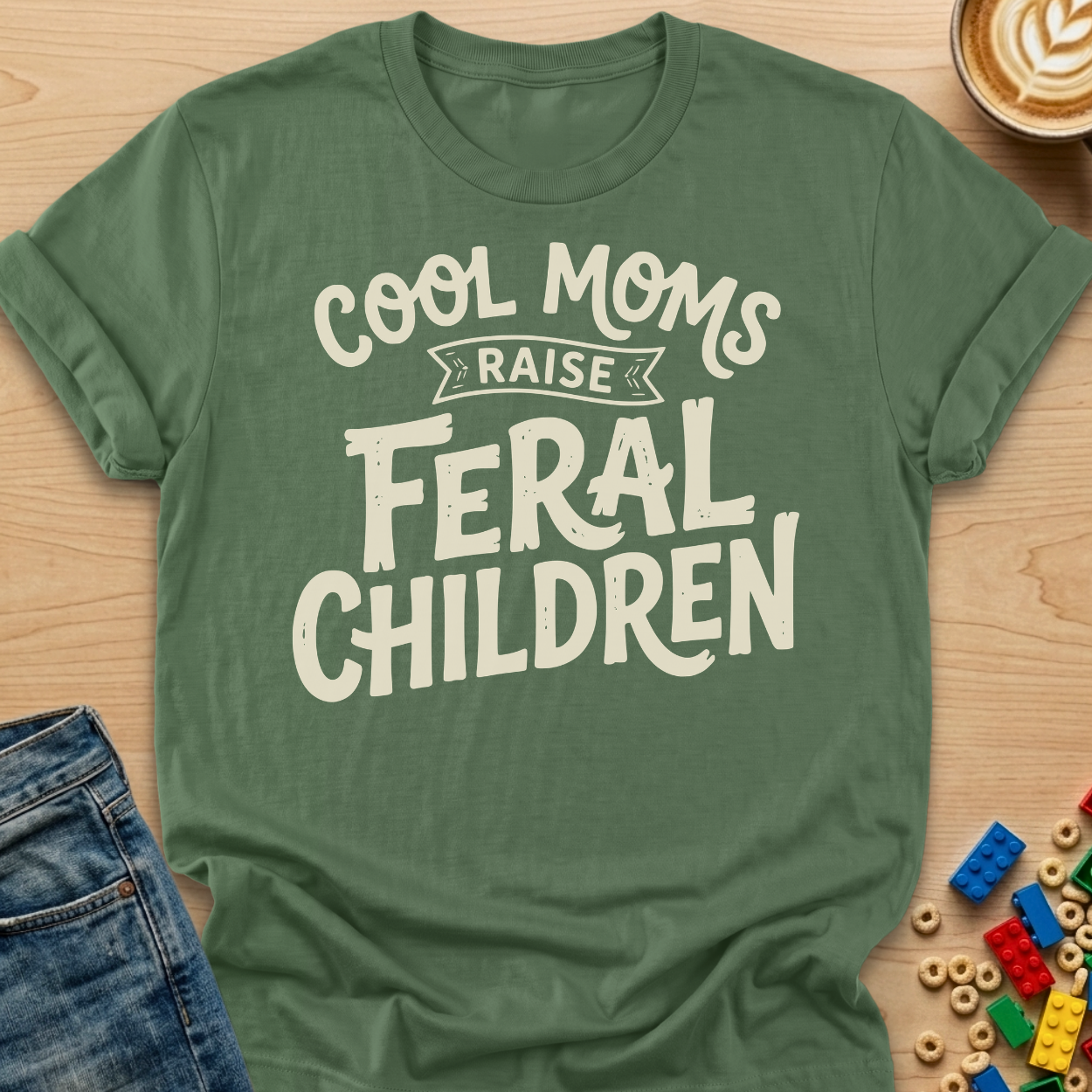 Cool Moms Raise Feral Children Bold T-shirt
