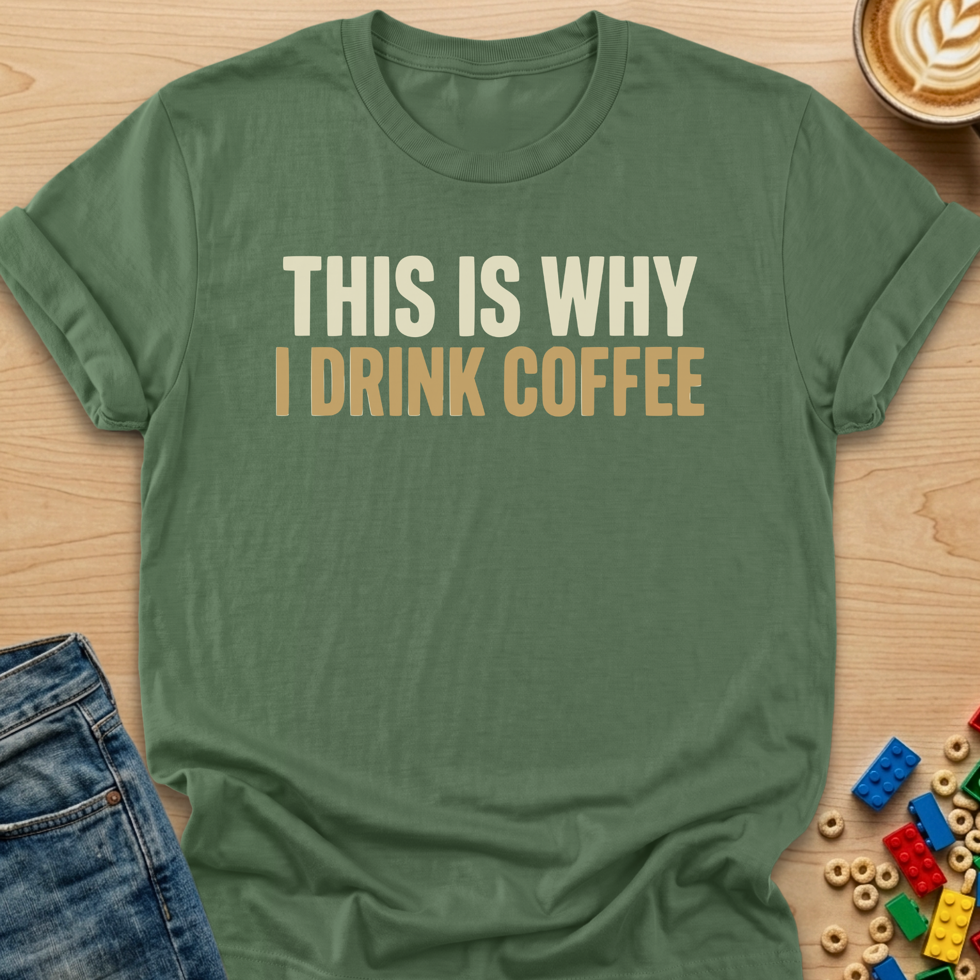 This Is Why I Drink Coffee Stack T-shirt