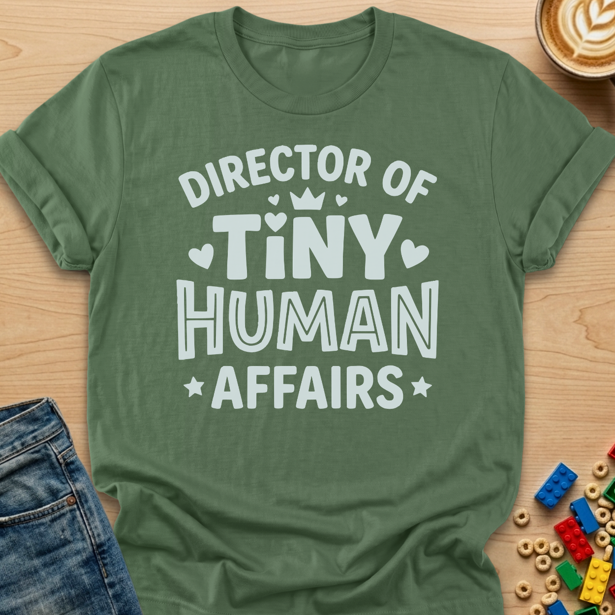 Director of Tiny Human Affairs Crown T-Shirt