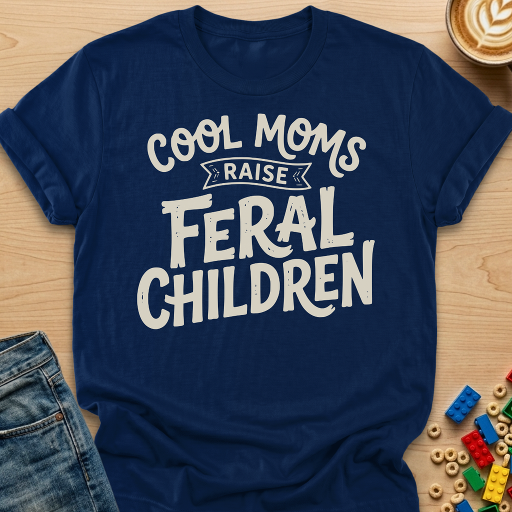 Cool Moms Raise Feral Children Bold T-shirt