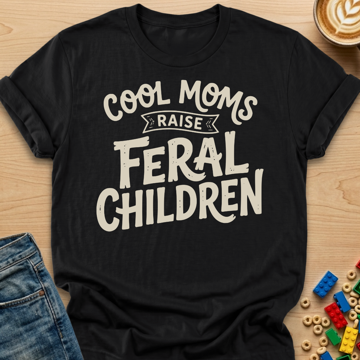 Cool Moms Raise Feral Children Bold T-shirt