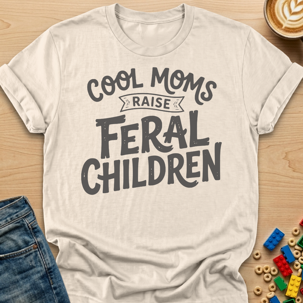 Cool Moms Raise Feral Children Bold T-shirt