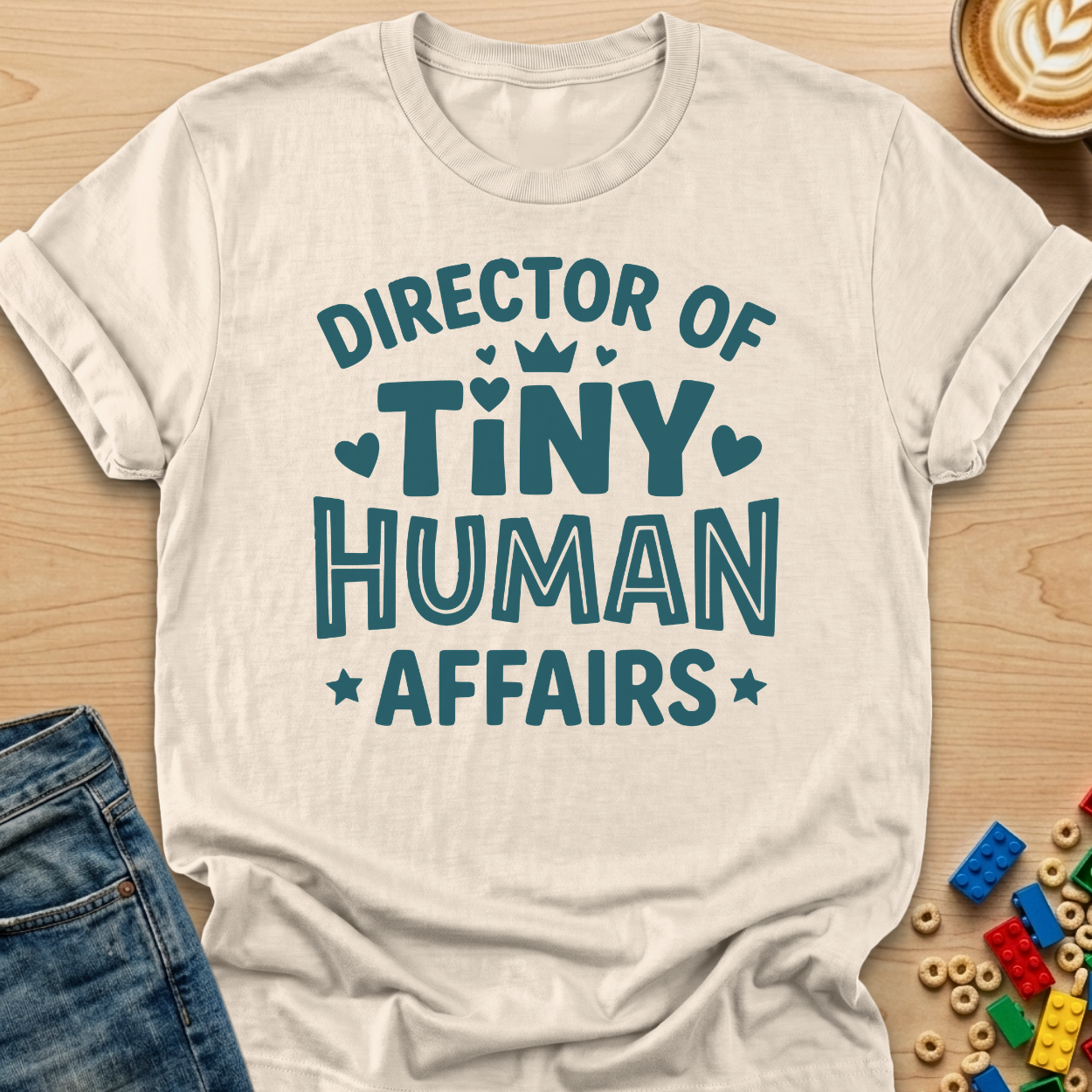 Director of Tiny Human Affairs Crown T-Shirt