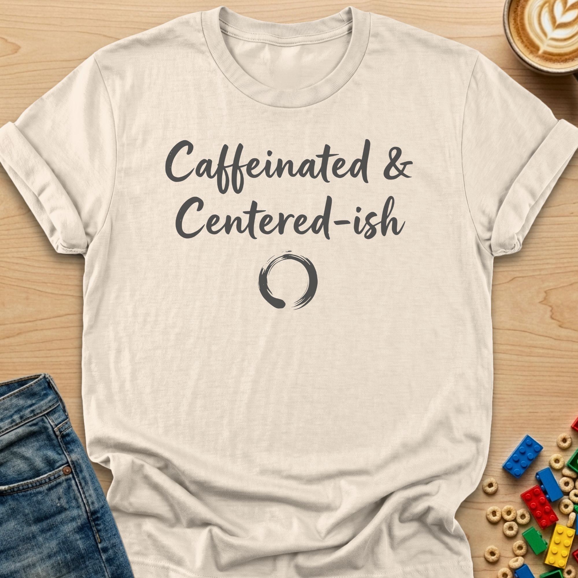 Caffeinated & Centered-ish Ring T-shirt