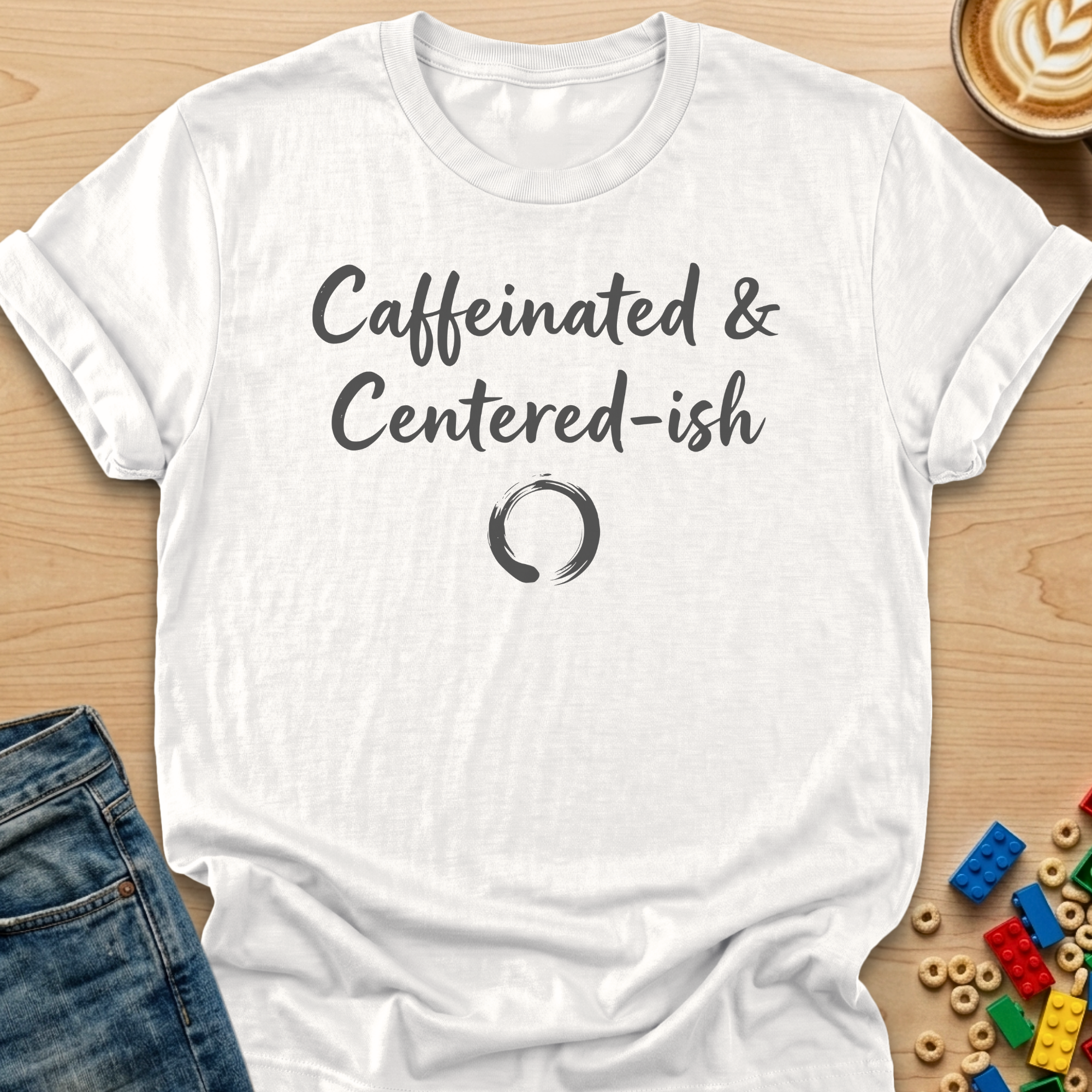 Caffeinated & Centered-ish Ring T-shirt