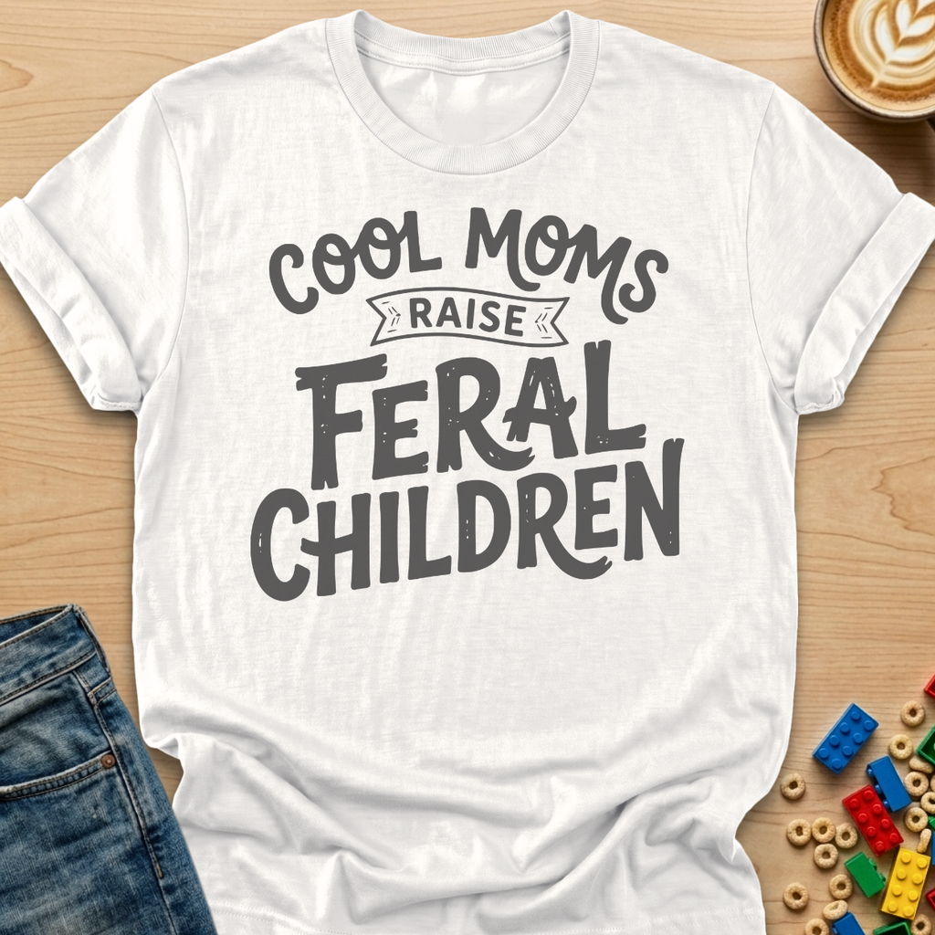 Cool Moms Raise Feral Children Bold T-shirt