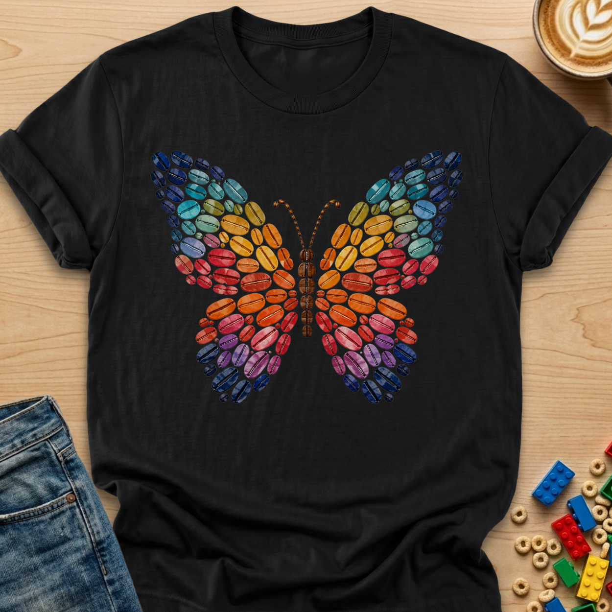 Coffee Bean Butterfly T-shirt