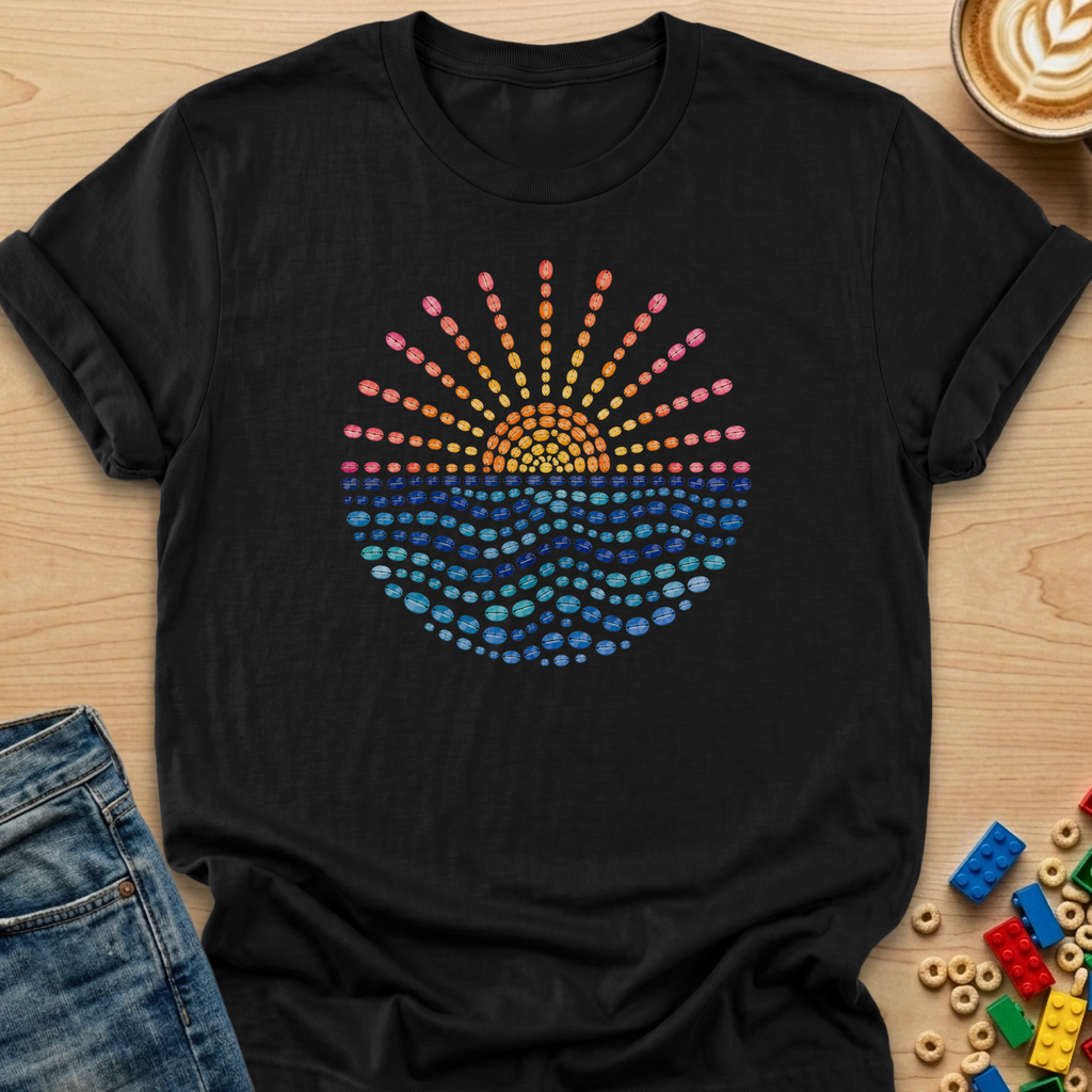 Coffee Bean Ocean Sunrise T-shirt