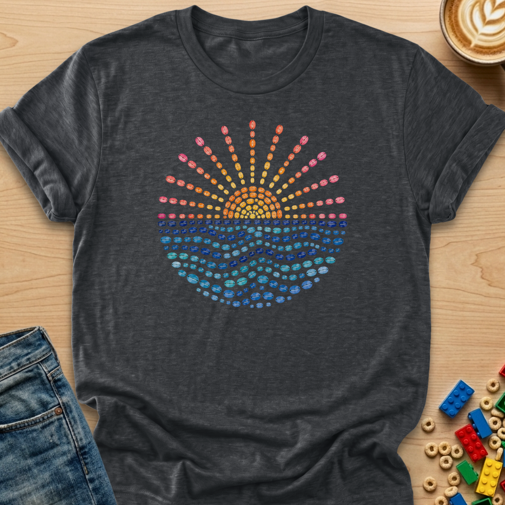 Coffee Bean Ocean Sunrise T-shirt