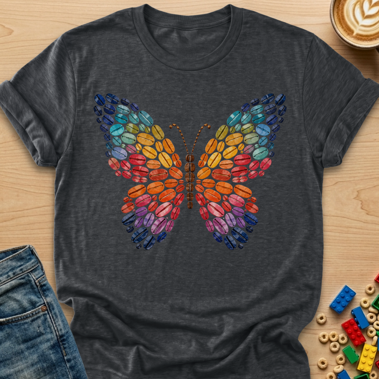 Coffee Bean Butterfly T-shirt