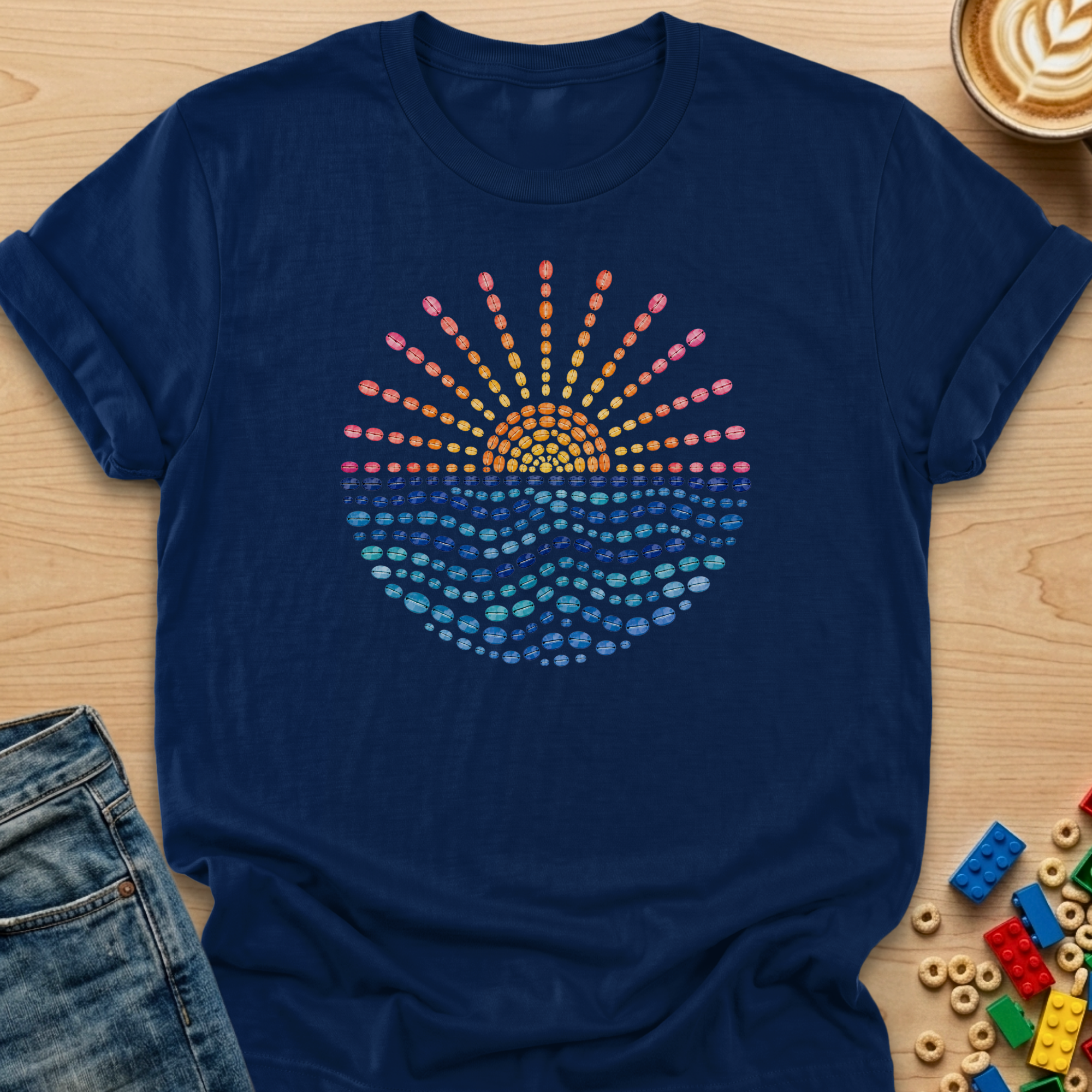 Coffee Bean Ocean Sunrise T-shirt