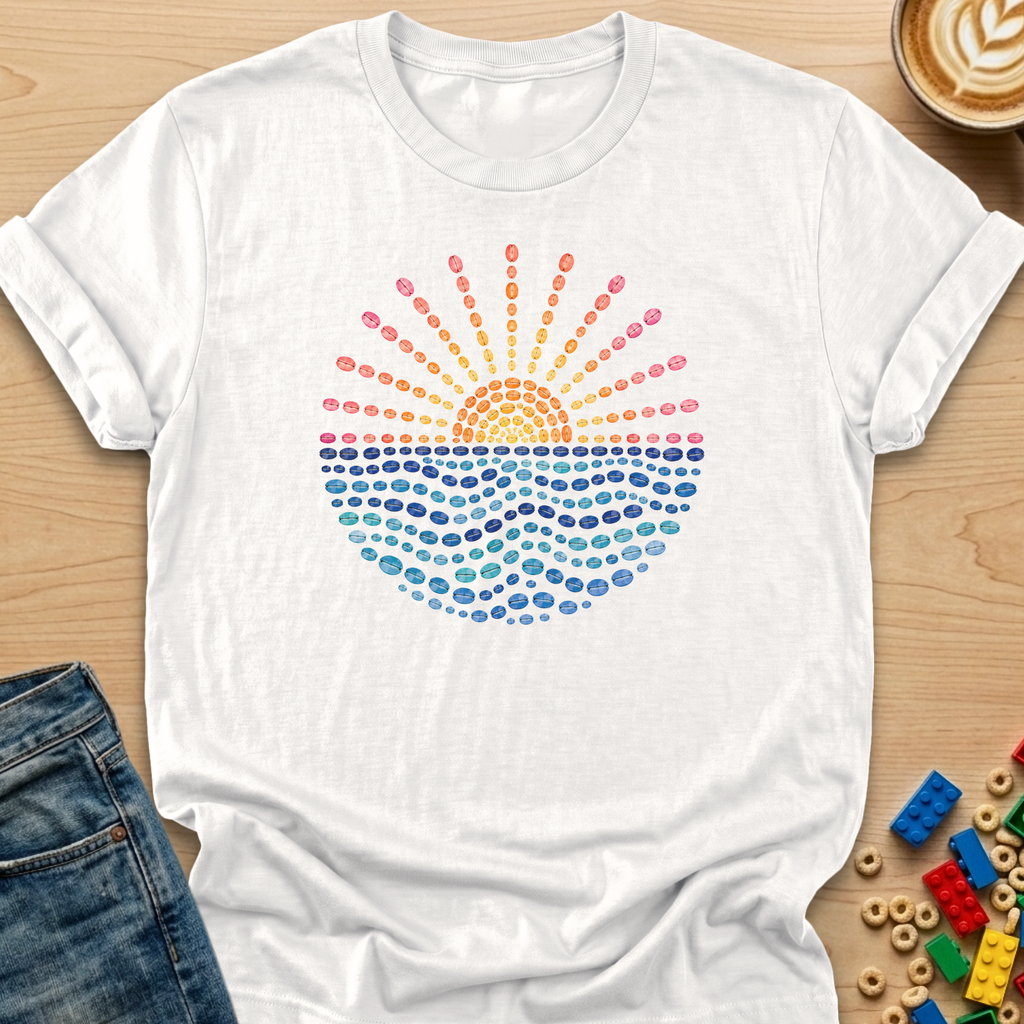 Coffee Bean Ocean Sunrise T-shirt