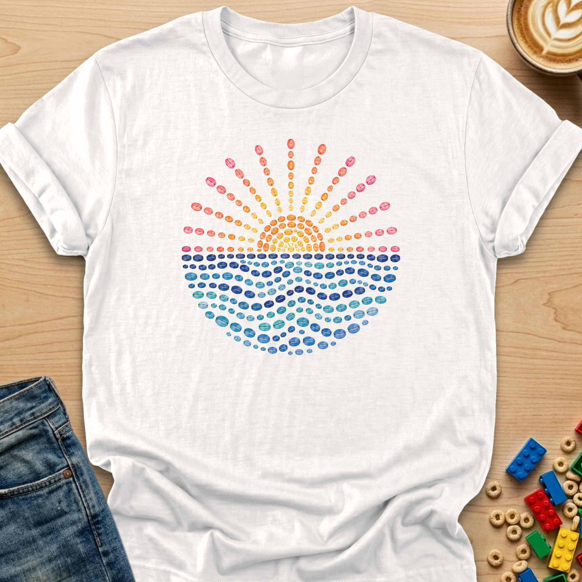 Coffee Bean Ocean Sunrise T-shirt